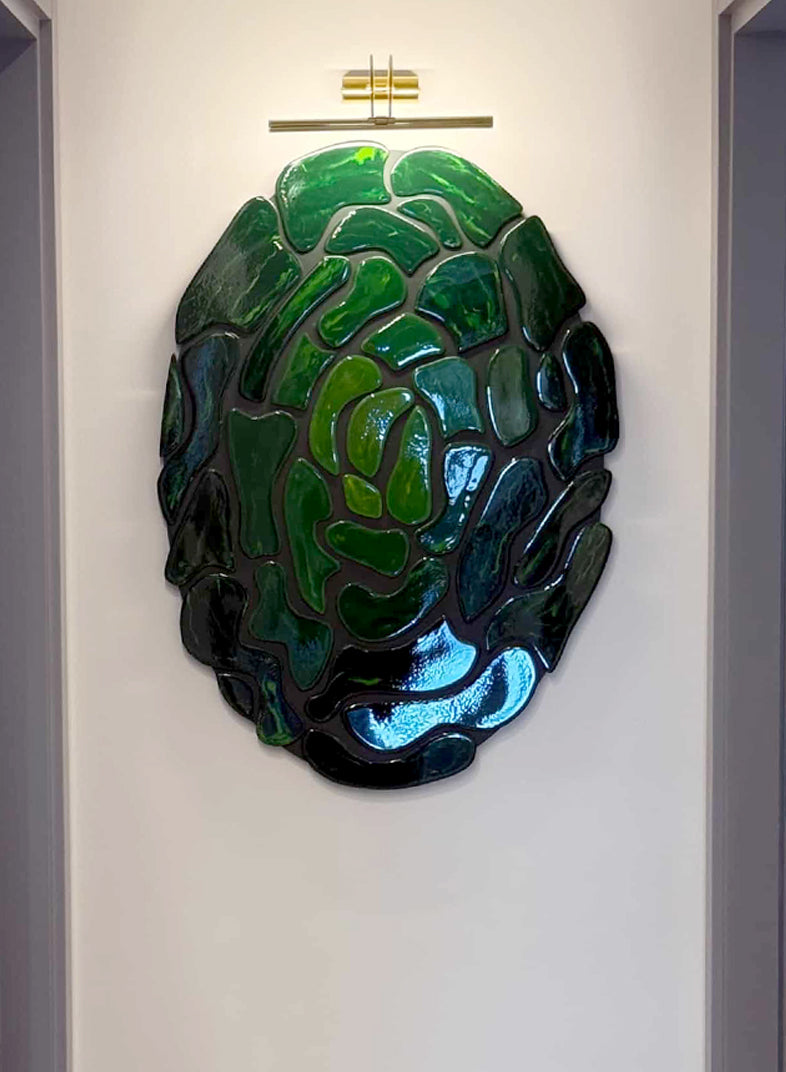 Perplex Serisi Oval Yeşil Dalgalı