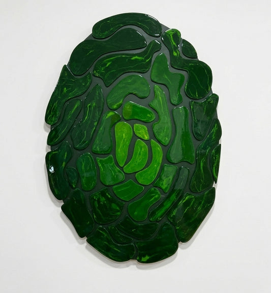 Perplex Serisi Oval Yeşil Dalgalı